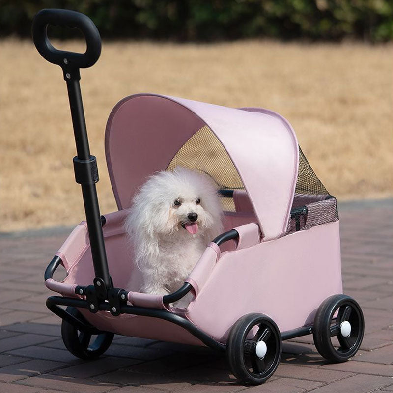 🆕新品上架【梨花瑪雅】🐶🐱小型寵物貓狗嬰外出遮陽擋雨摺疊多功能購物收納推車💕預購