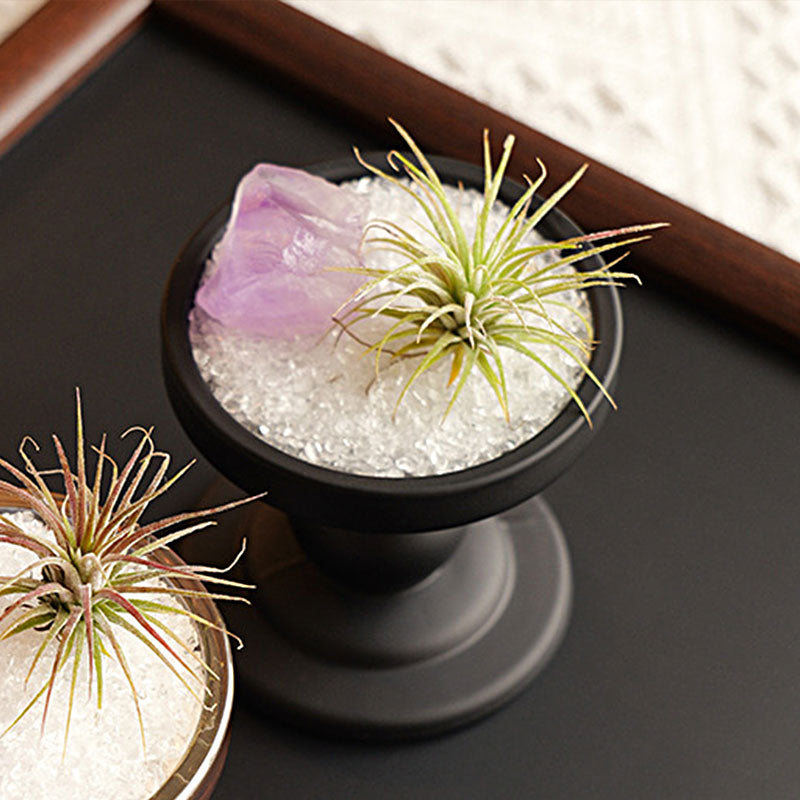 🆕新品上架【梨花瑪雅】天然紫水晶無火香薰石淨化水晶消磁淨化空氣鳳梨擺飾💕