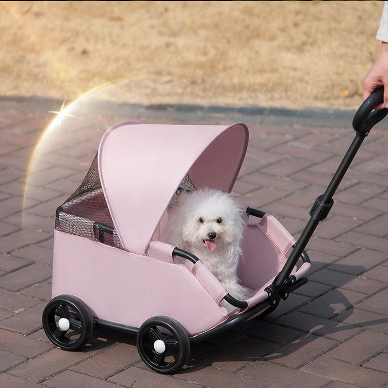 🆕新品上架【梨花瑪雅】🐶🐱小型寵物貓狗嬰外出遮陽擋雨摺疊多功能購物收納推車💕預購