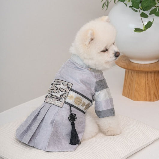 韓國新品上架【梨花娘總代理】🐾BAILEY 🐶秋冬新品 皇室尊貴刺繡流蘇寵物韓服(4色)