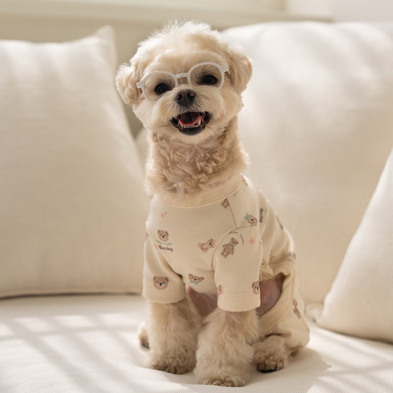 韓國新品上架【梨花娘總代理】🐾BAILEY 🐶新品 滿版小熊圖案舒適透氣寵物連身衣(3色)