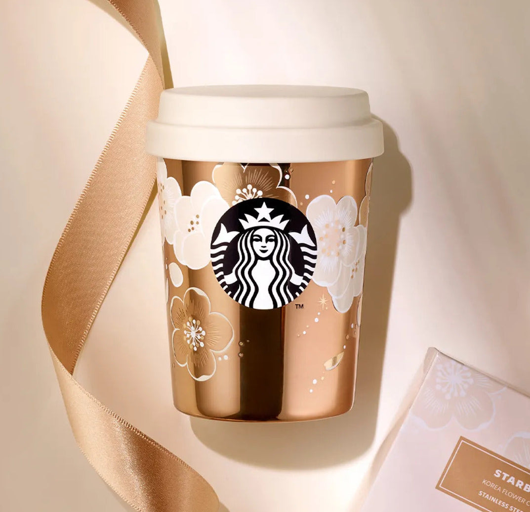 🆕新品上架【梨花娘】💜 韓國限定|STARBUCKS 白梨花 Blossom 金緻保溫杯237ml