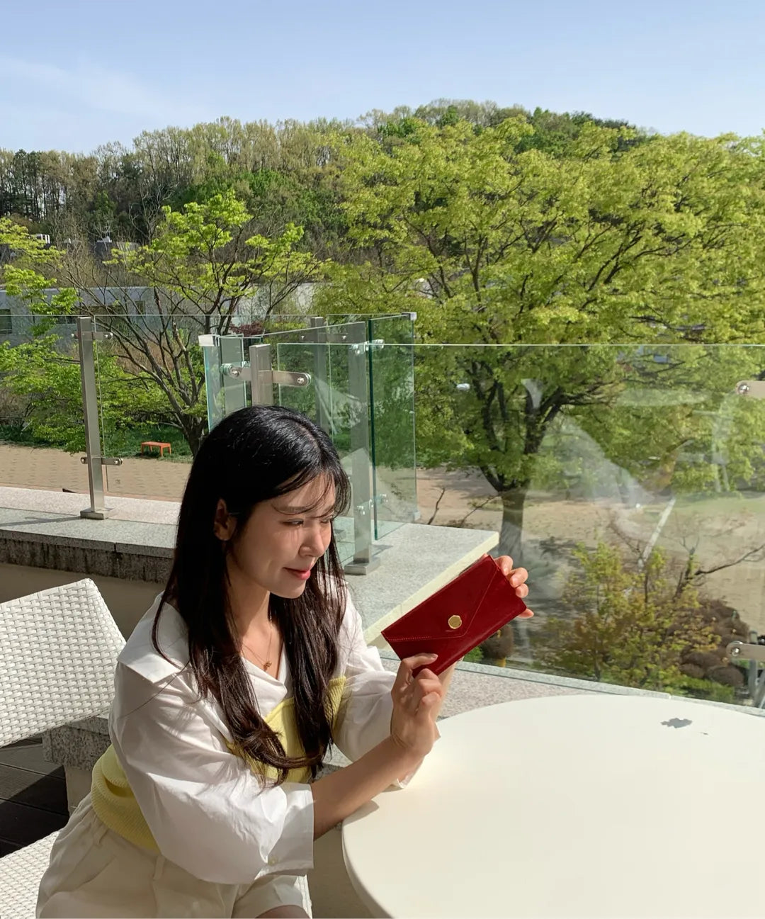 🆕新品上架【梨花娘】🔥韓國品牌TOAMO Bella Slim Long Wallet 韓國製牛皮薄型長夾|韓系光澤皮革長夾