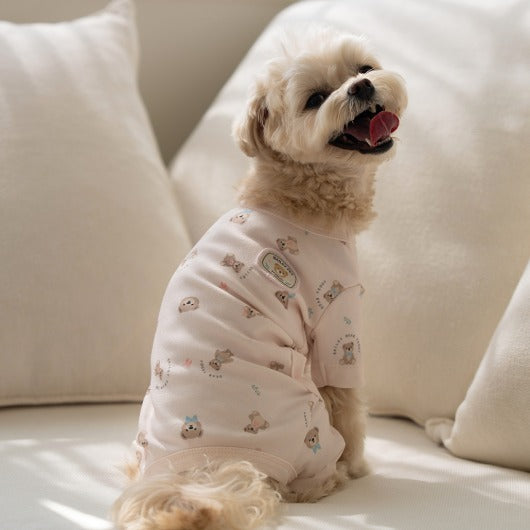 韓國新品上架【梨花娘總代理】🐾BAILEY 🐶新品 滿版小熊圖案舒適透氣寵物連身衣(3色)
