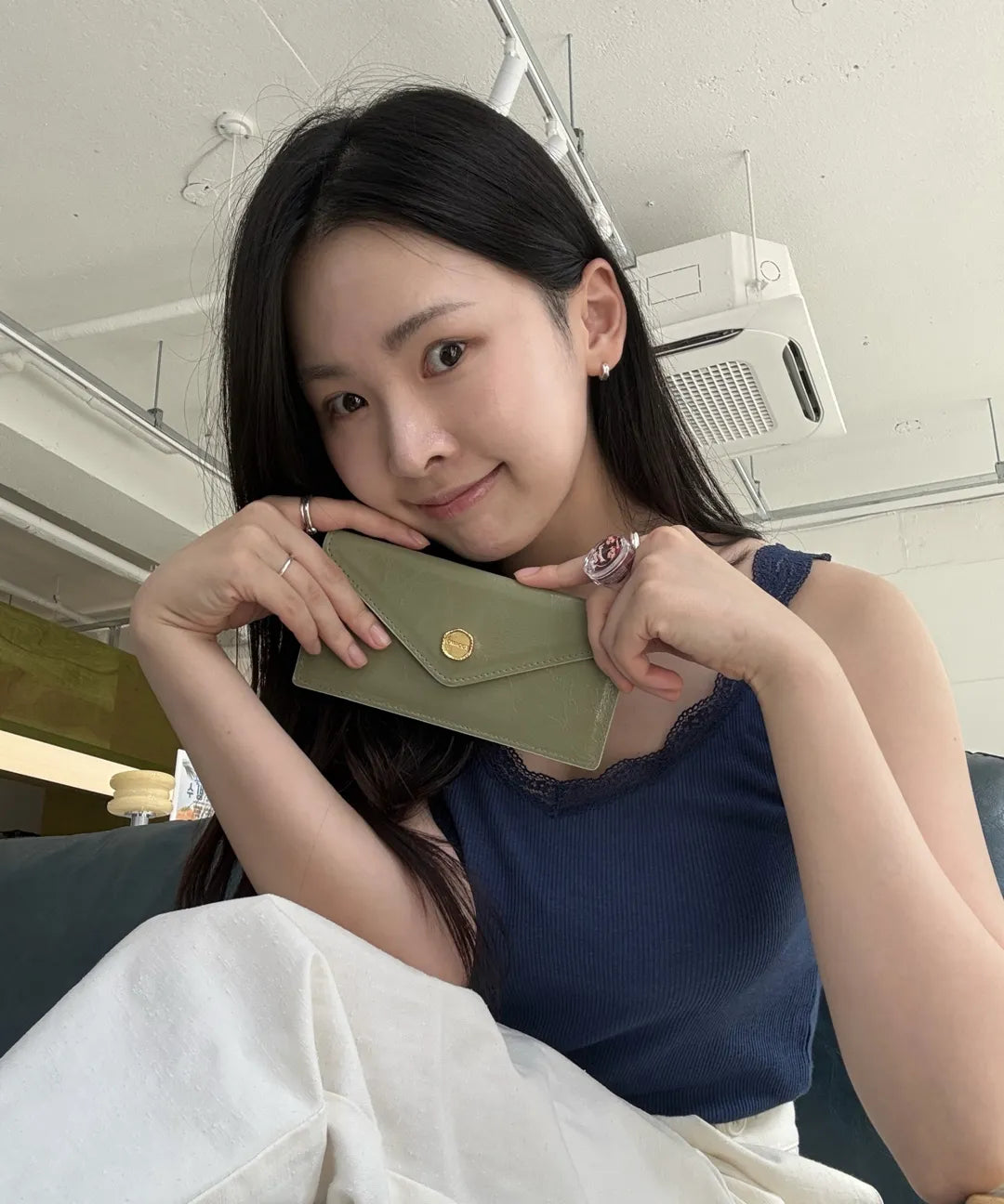 🆕新品上架【梨花娘】🔥韓國品牌TOAMO Bella Slim Long Wallet 韓國製牛皮薄型長夾|韓系光澤皮革長夾