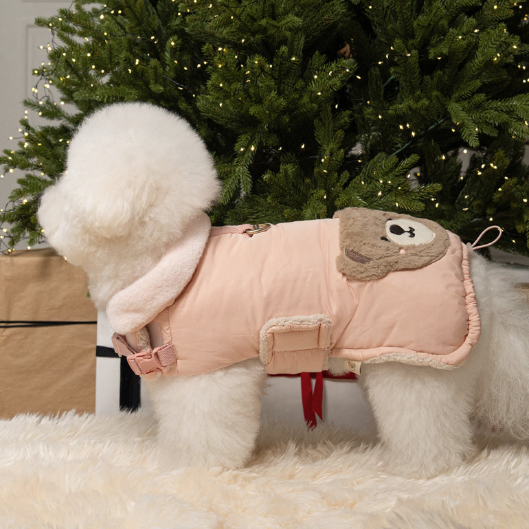 🔥新品上架【梨花娘總代理】🐈⬛BAILEY 泰迪熊口袋圖案防風鋪棉寵物服飾(4色) 寶貝禮物