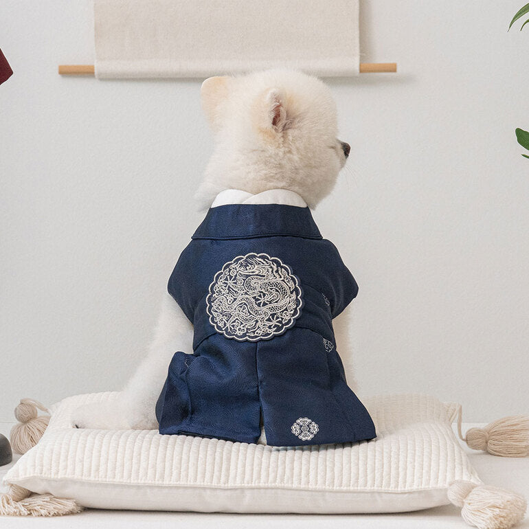 韓國新品上架【梨花娘總代理】🐾BAILEY 🐶秋冬新品 尊貴刺繡皇室龍袍寵物韓服(2色)