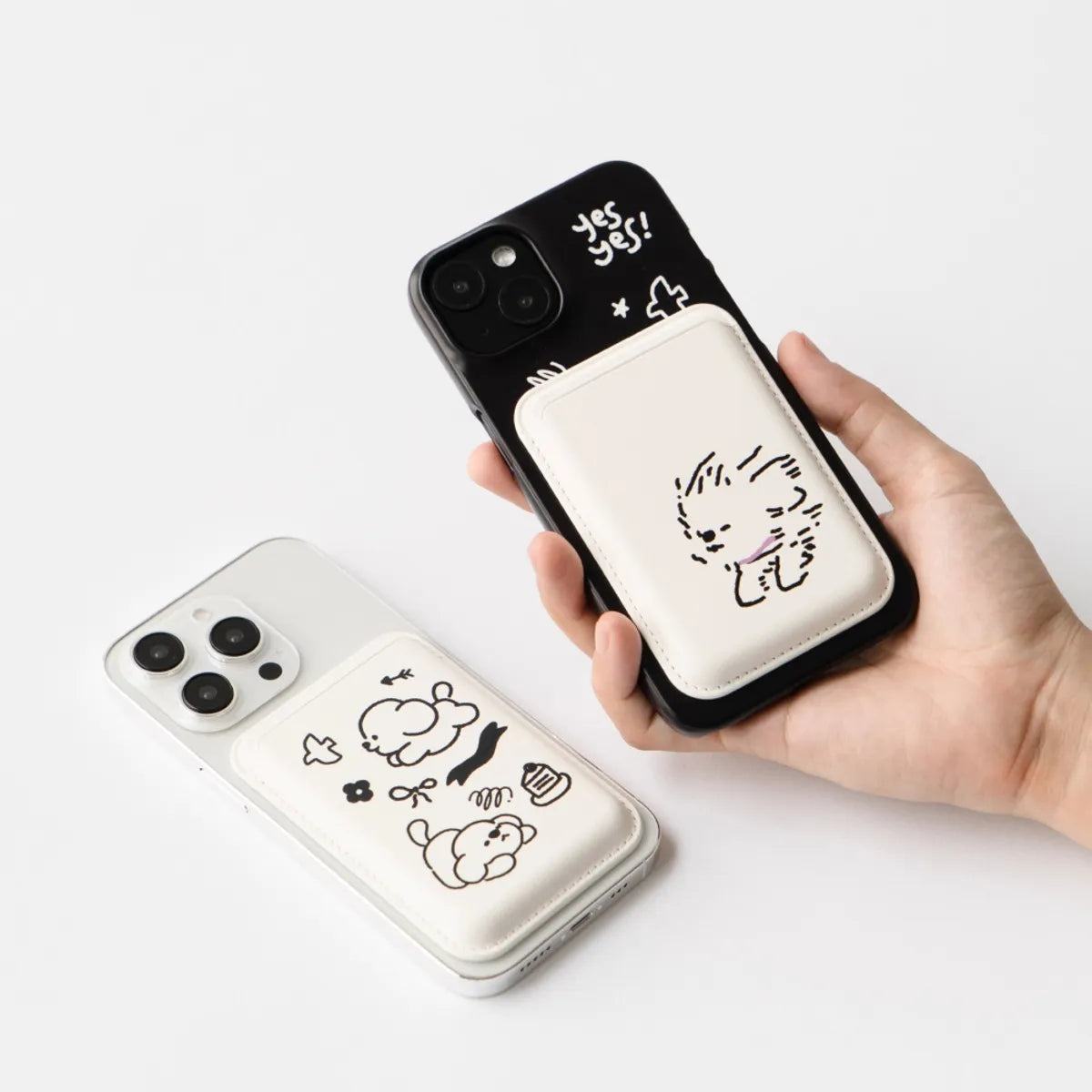 🆕新品上架【梨花娘】🐾韓國品牌 호빵아지|可愛插畫手機背貼卡套|交通卡・信用卡收納