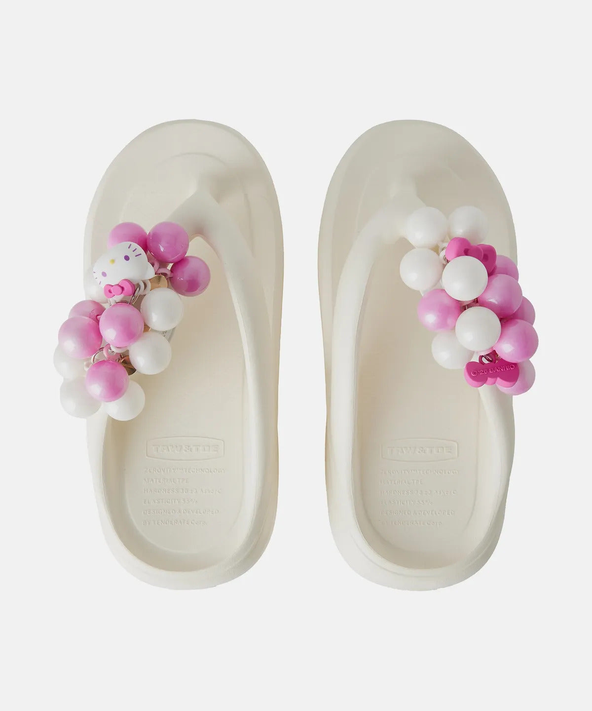 🆕新品上架【梨花娘】💗韓系高級甜感|TAW&TOE × Hello Kitty Candy 厚底雲朵感拖鞋(2色)