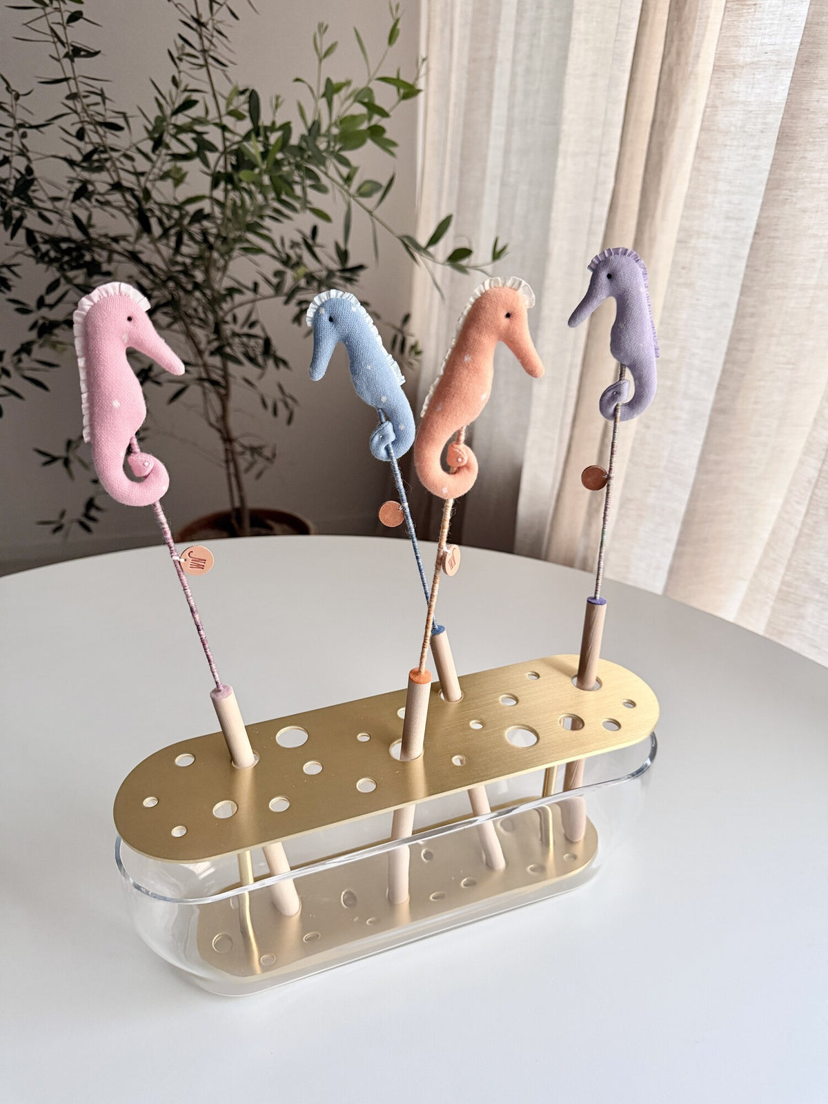 🆕新品上架【梨花娘】💖韓國品牌 WETNOSE 彩色夢幻迷你海馬逗貓棒玩具(手工製作,等待期約10~15天)