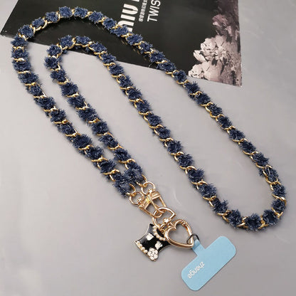新品上架【梨花瑪雅】💖優雅氣質經典小香風精品愛心釦手機吊繩💕✨