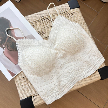 💖新品上架【梨花瑪雅】實拍選品絕美法式蕾絲附胸墊內搭小可愛(4色)