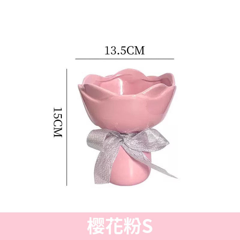 🆕新品上架【梨花瑪雅】情緒穩定🏡新家客廳裝飾輕奢高級花束造型花瓶擺飾🌹