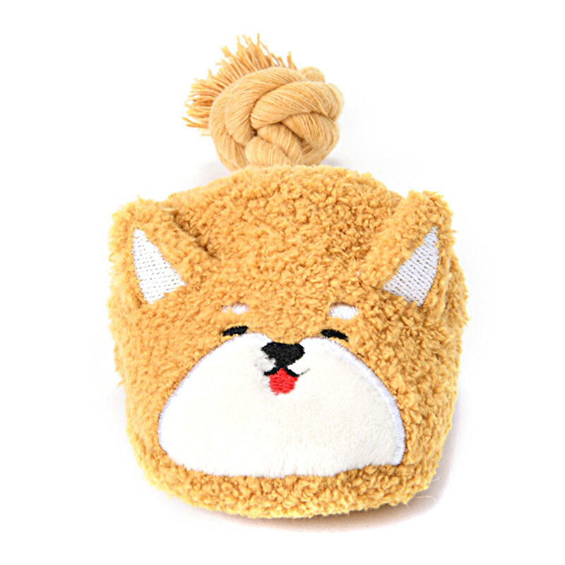 新品上架【梨花娘總代理】🐾日本品牌Solgra🐶軟綿綿狗狗拖鞋造型繩結玩具 (柴犬/比熊/雪納瑞/貴賓)
