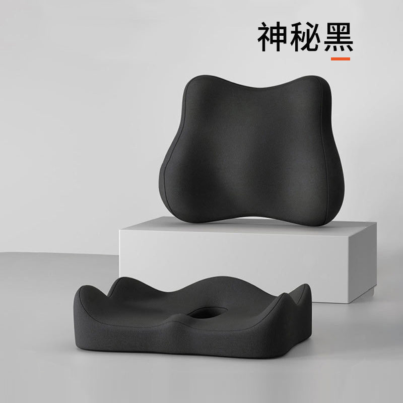 🆕新品上架【梨花瑪雅】 辦公久坐尾椎減壓記憶棉，美臀、護腰放鬆透氣靠背撞色美感椅墊(8色)