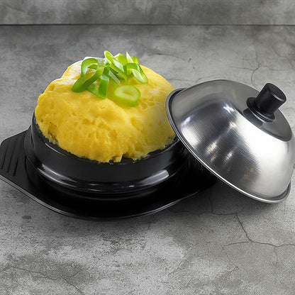 🆕新品上架【梨花娘】韓國廚神白種元推薦款🧑‍🍳不銹鋼蓋+陶製蒸蛋鍋+托盤三件組💖韓國連線