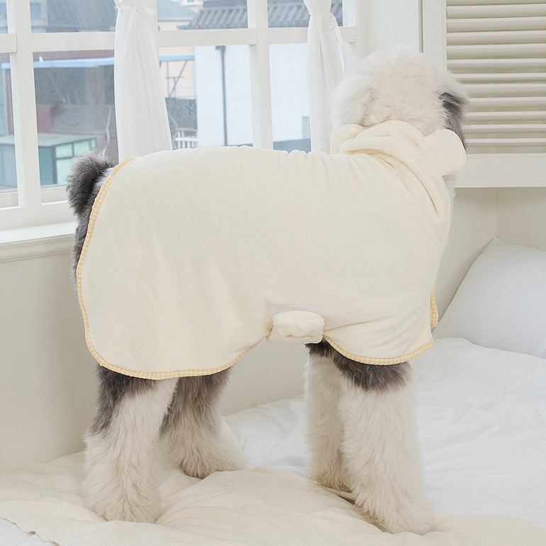 韓國新品上架【梨花娘總代理】🐾BAILEY 🐶秋冬新品 貓犬寵物耳朵造型專用吸水力強寵物浴巾(3色)