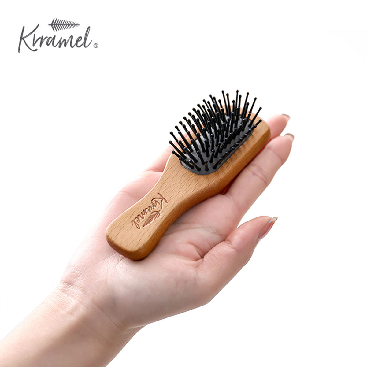 美國 Krramel 櫸木迷你防靜電梳適合兒童外出方便 (現貨+預購)