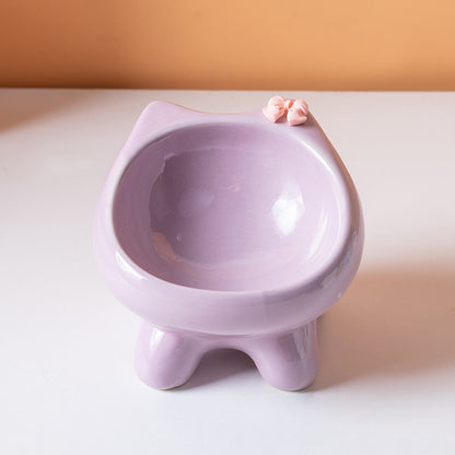 💜新品上架【梨花瑪雅】😍超可愛貓咪碗陶瓷貓咪碗狗狗碗護頸飼料碗水碗寵物用品