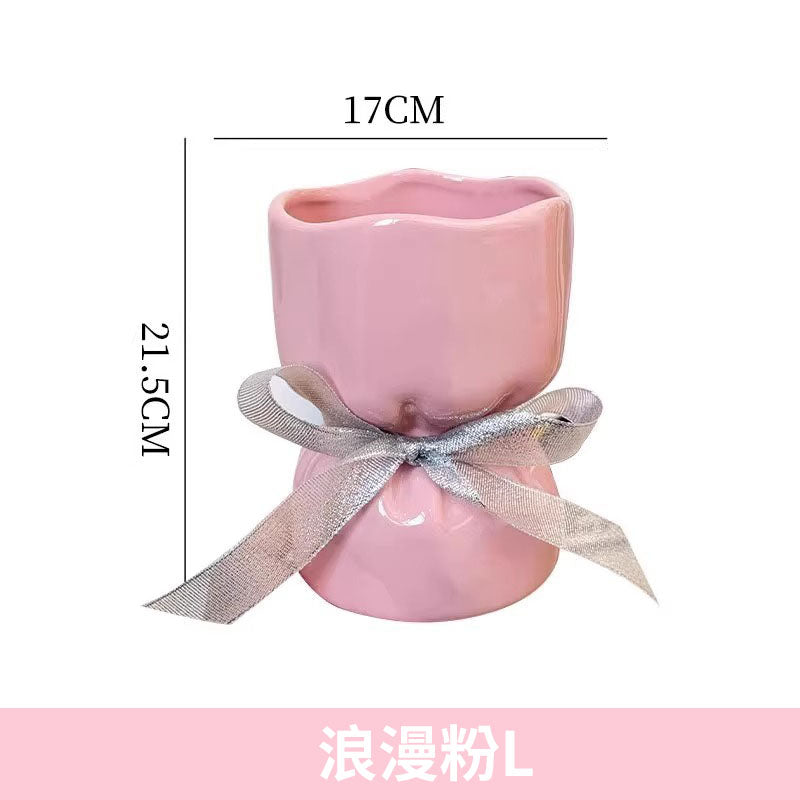 🆕新品上架【梨花瑪雅】情緒穩定🏡新家客廳裝飾輕奢高級花束造型花瓶擺飾🌹