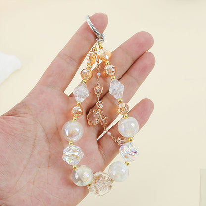 🆕新品上架【梨花瑪雅】💎高級感百搭浪漫星空夢幻水晶珠手機掛繩