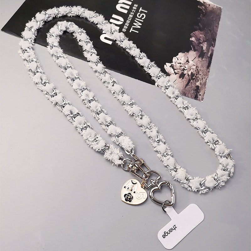 新品上架【梨花瑪雅】💖優雅氣質經典小香風精品愛心釦手機吊繩💕✨