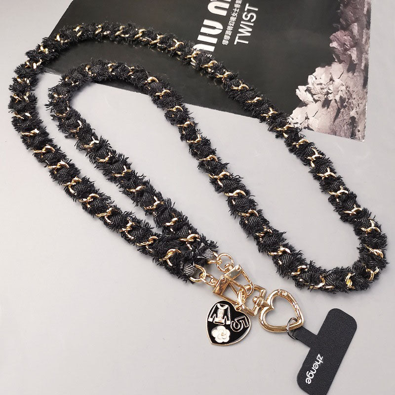 新品上架【梨花瑪雅】💖優雅氣質經典小香風精品愛心釦手機吊繩💕✨