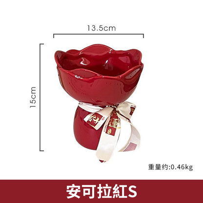 🆕新品上架【梨花瑪雅】情緒穩定🏡新家客廳裝飾輕奢高級花束造型花瓶擺飾🌹