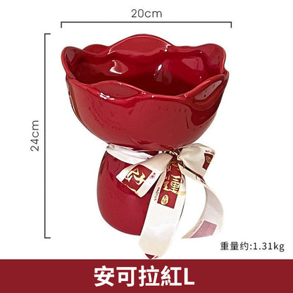 🆕新品上架【梨花瑪雅】情緒穩定🏡新家客廳裝飾輕奢高級花束造型花瓶擺飾🌹