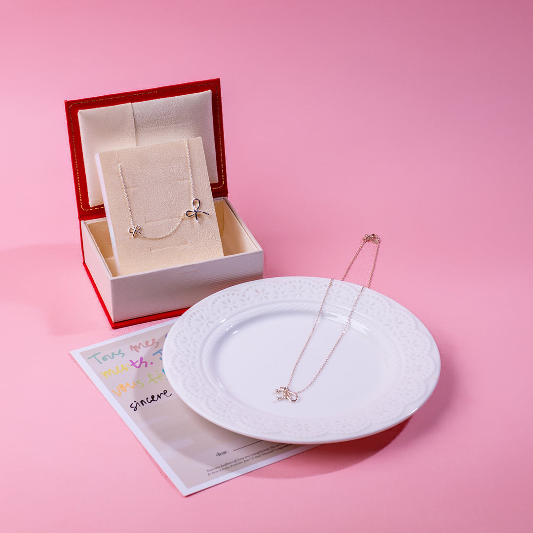 💖新品上架【梨花瑪雅】實拍選品925純銀精緻氣質蝴蝶結項鍊˚.🎀༘⋆