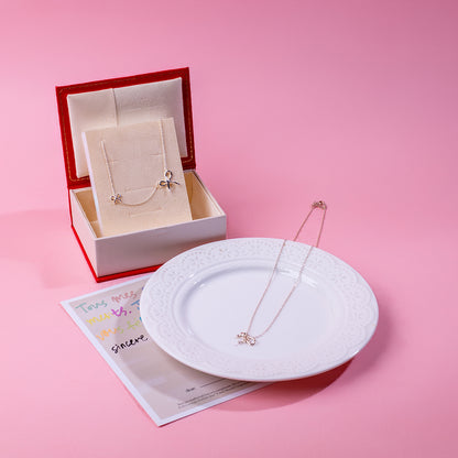💖新品上架【梨花瑪雅】實拍選品925純銀精緻氣質蝴蝶結項鍊˚.🎀༘⋆