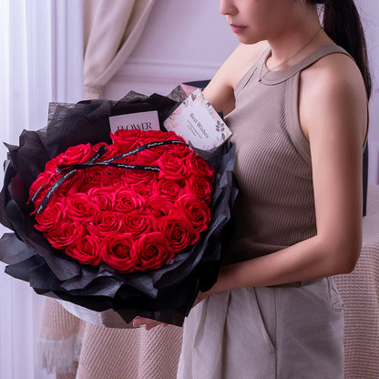 🆕新品上架【梨花瑪雅】💖七夕禮物高級感心型漸層色玫瑰香皂花束桶(2色)閨蜜禮物，情人禮物