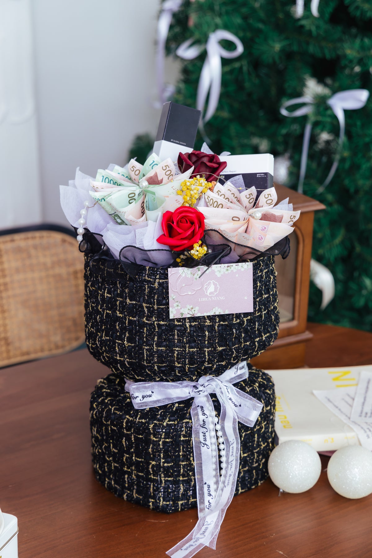 韓國KY 情人禮物💕生日禮物手作韓元有錢花，花不完，貌美如花禮品花束組(僅宅配少量供應中)