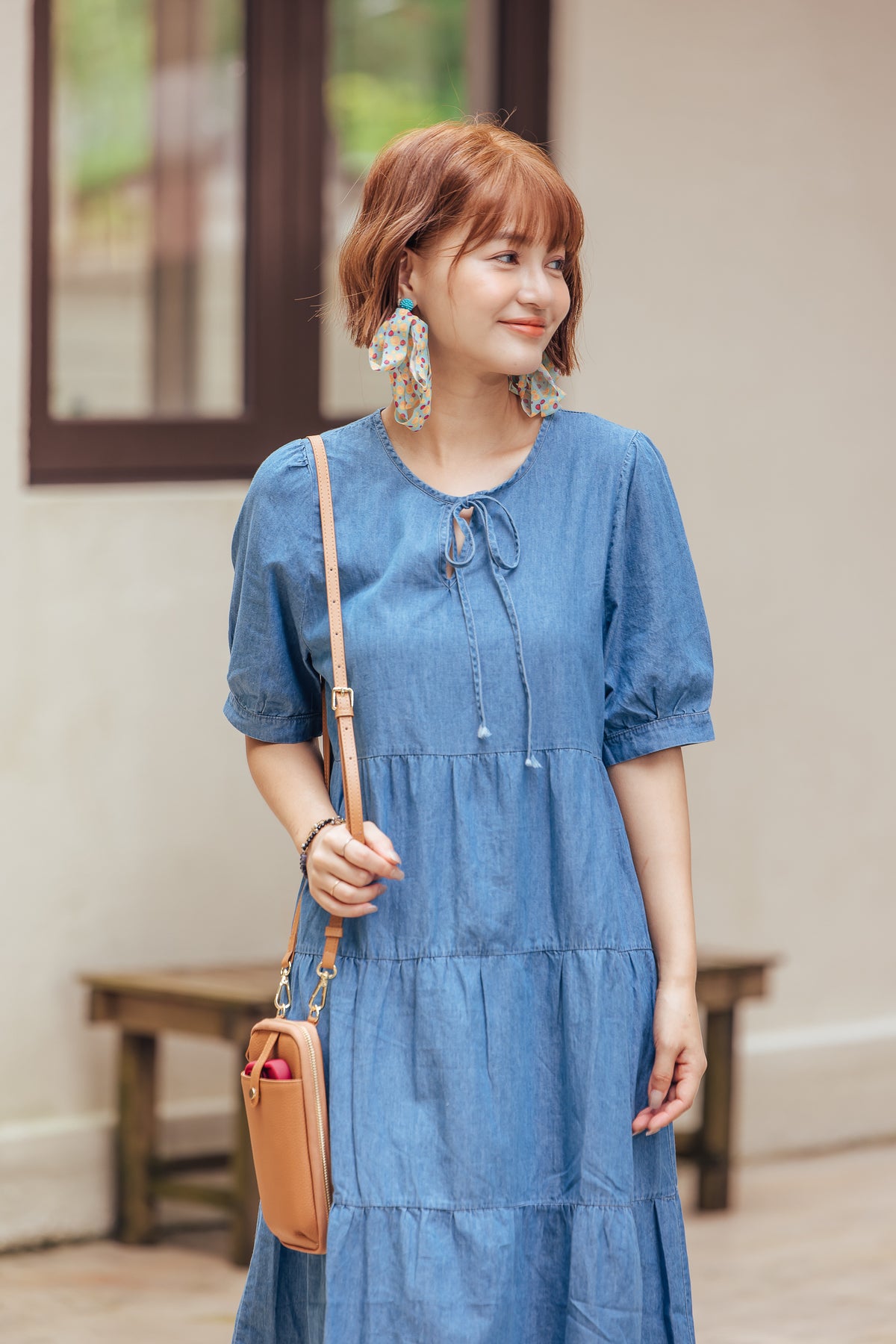 🆕新品上架【梨花瑪雅】實拍選品夏季薄款牛仔休閒修身慵懶長洋裝