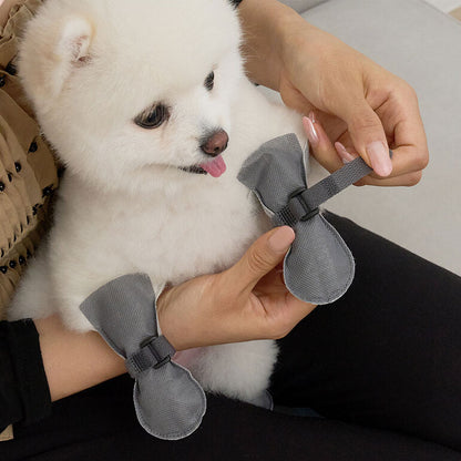 韓國新品上架【梨花娘總代理】🐾BAILEY 🐶簡約輕盈防水不掉鞋防護寵物健走鞋80入一盒(2色)