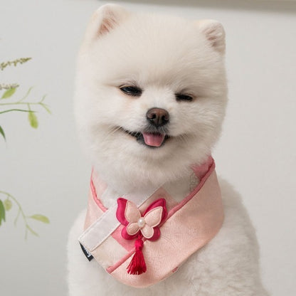 韓國新品上架【梨花娘總代理】🐾BAILEY 🐶秋冬新品 韓國皇室蝴蝶流蘇精緻韓服領巾(4色)