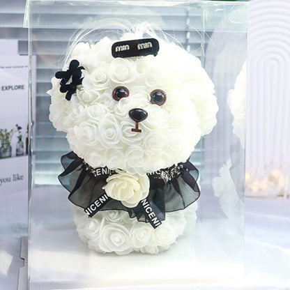 🆕新品上架【梨花瑪雅】🐩🐩爆瘦爆富 好事花生😍手作永生花馬爾濟斯小狗花束暖燈緞帶透明禮盒 閨蜜禮物，情人禮物(製作期約1周)