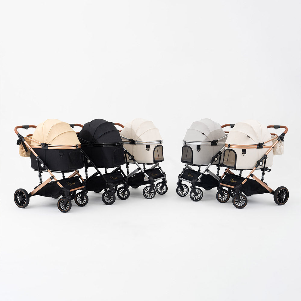 💜新品上架【梨花娘總代理】韓國 GARR Premium 高階寵物推車｜一鍵收車・大輪避震・豪華配件組