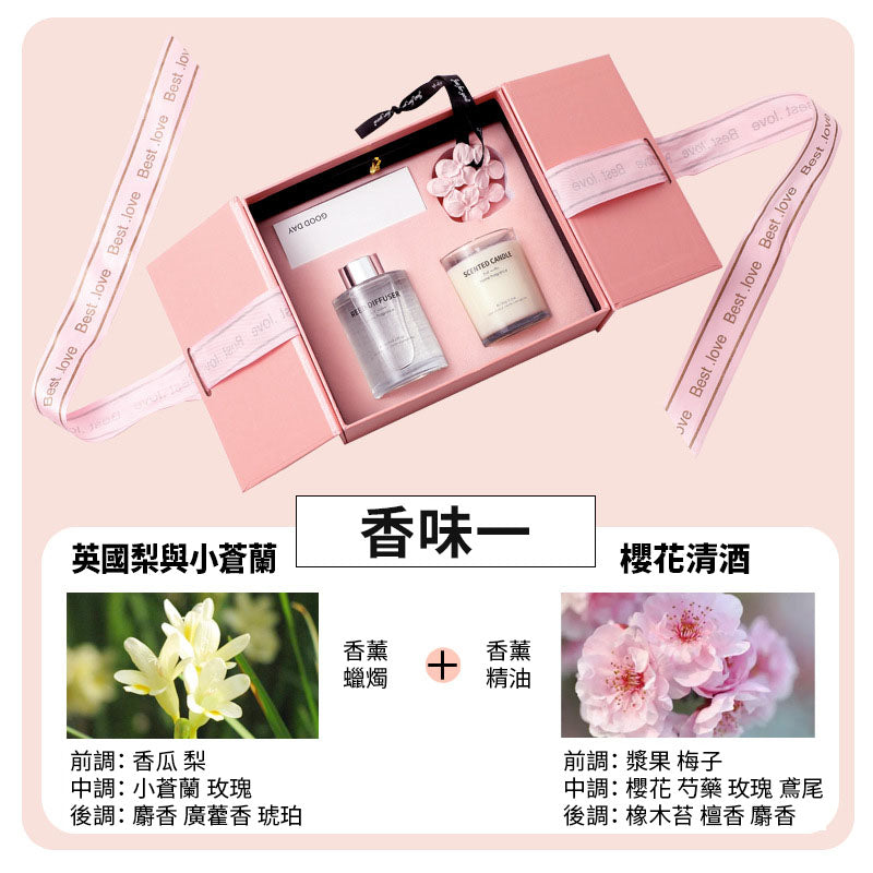🔜[快速出貨]【梨花瑪雅】🌸櫻花香氛擴香石禮盒(2款香氣可選）1+1 買一送一