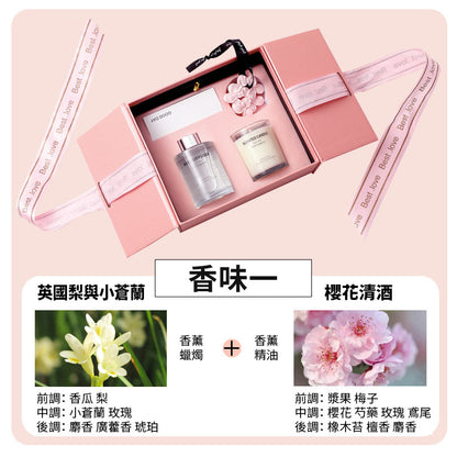 🔜[快速出貨]【梨花瑪雅】🌸櫻花香氛擴香石禮盒(2款香氣可選）1+1 買一送一