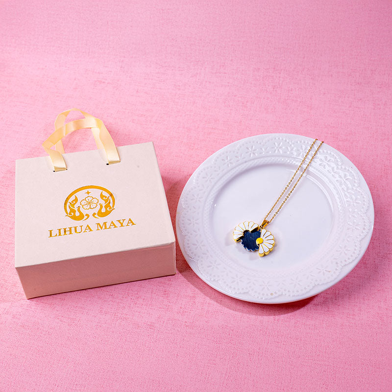 🆕新品上架【梨花瑪雅】💖雛菊不銹鋼光面免費刻印項鍊(製作周期約7天~10天左右)💕