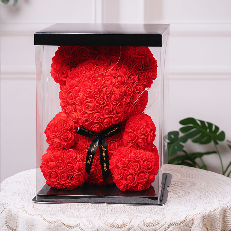 🆕新品上架【梨花瑪雅】💖高級感禮物紅色520玫瑰熊燈光禮盒
