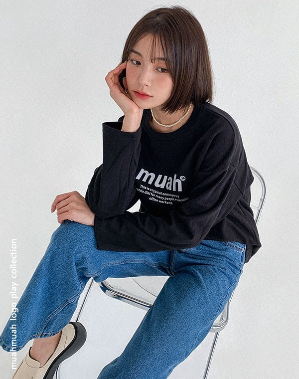 韓國暢銷品牌MUAHMUAH 經典款薄長袖中棉質T恤 (4色)