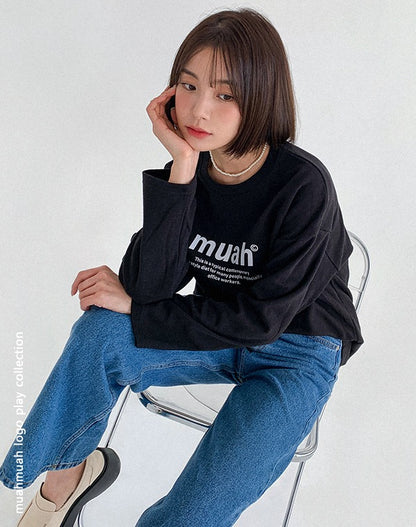 韓國暢銷品牌MUAHMUAH 經典款薄長袖中棉質T恤 (4色)