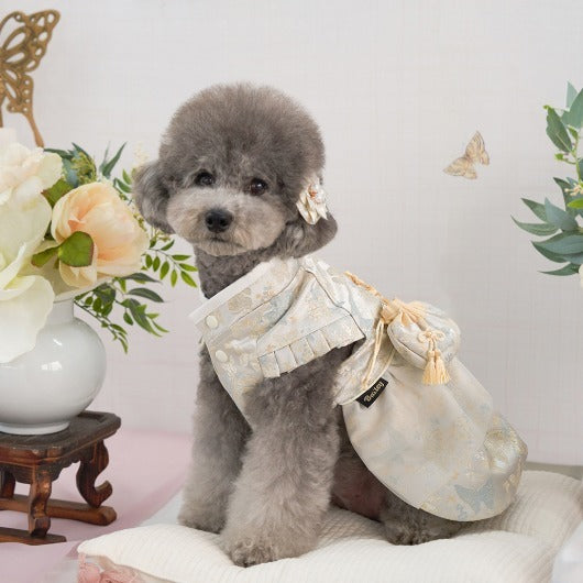新品上架【梨花娘總代理】🐾韓國BAILEY 🐶秋冬新品 🧨新年編織結寶貝寵物掛福袋香包韓服(2色)