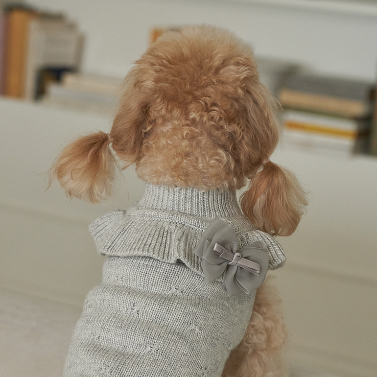 韓國新品上架【梨花娘總代理】🐾BAILEY 🐶韓系柔霧紗感寵物蝴蝶結別針(3色)