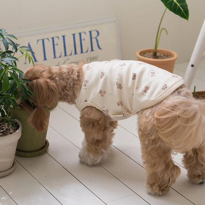 韓國新品上架【梨花娘總代理】🐾BAILEY 🐶新品 萌系滿版小熊棉質舒適涼感防蟲無袖寵物衣(3色)