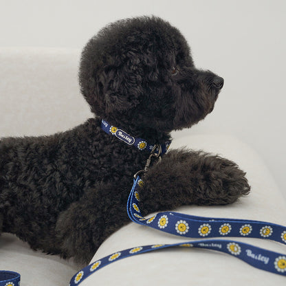 韓國新品上架【梨花娘總代理】🐾BAILEY 🐶秋冬新品 飽合亮色花朵微笑簡易款寵物項圈(4色)