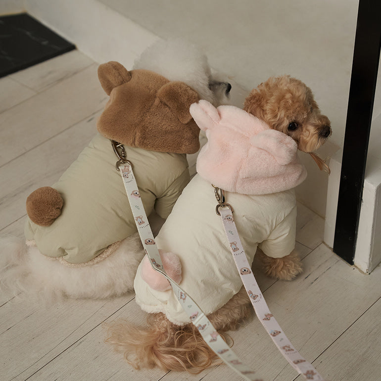 新品上架【梨花娘總代理】🐾BAILEY 🐶秋冬新品 小熊連帽毛球防潑水鋪棉寵物外套(2色) 寵愛禮物