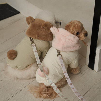 新品上架【梨花娘總代理】🐾BAILEY 🐶秋冬新品 小熊連帽毛球防潑水鋪棉寵物外套(2色) 寵愛禮物